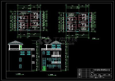 某地精品私人自建住宅楼建筑cad设计方案图